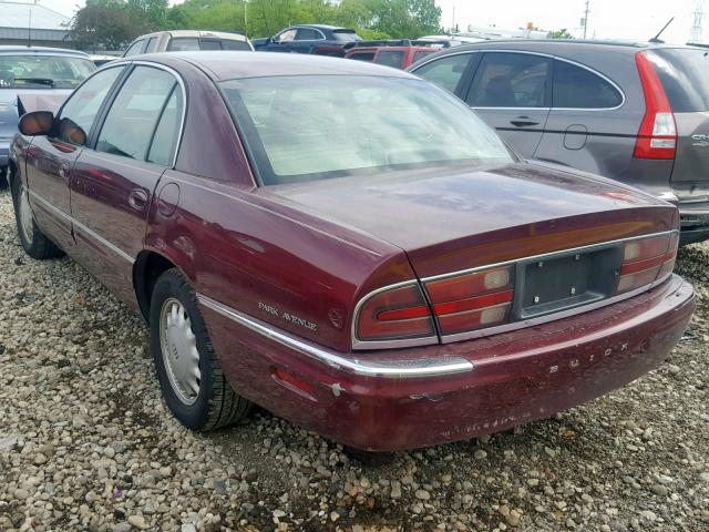 1G4CW52KXW4662091 - 1998 BUICK PARK AVENU BURGUNDY photo 3