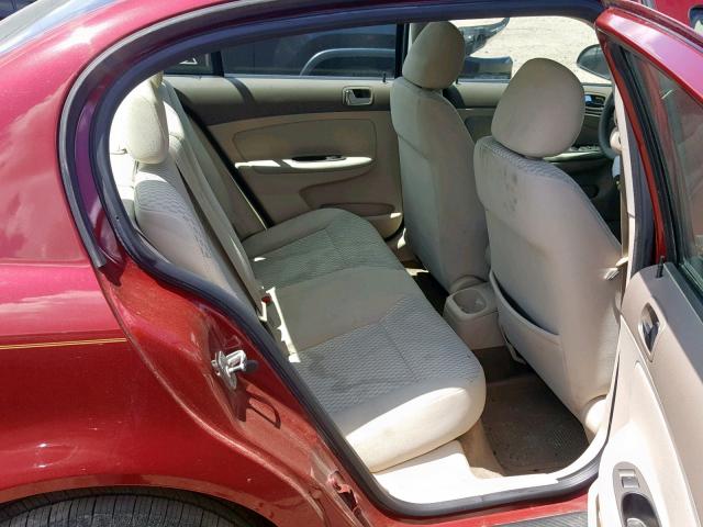 1G1AL55F377172541 - 2007 CHEVROLET COBALT LT RED photo 6