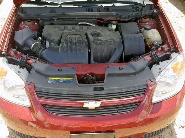 1G1AL55F377172541 - 2007 CHEVROLET COBALT LT RED photo 7