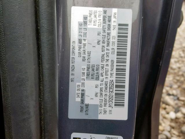 JM1CR293190359284 - 2009 MAZDA 5 BLUE photo 10