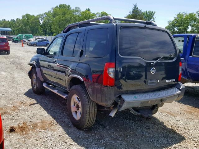 5N1ED28T44C670705 - 2004 NISSAN XTERRA XE BLACK photo 3