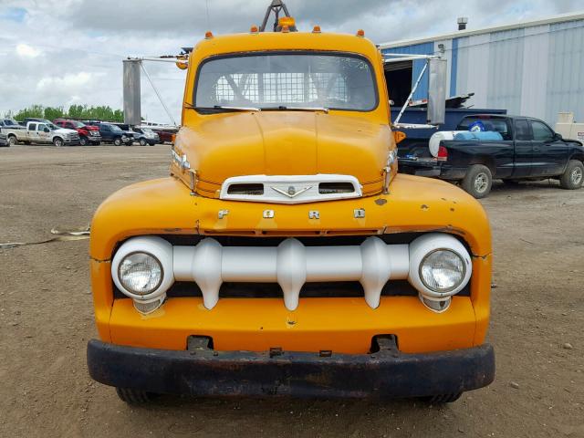 F5RMP18740 - 1952 FORD F-530F YELLOW photo 10