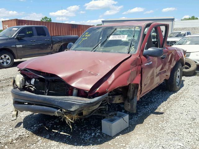 5TENL42N24Z436156 - 2004 TOYOTA TACOMA RED photo 2