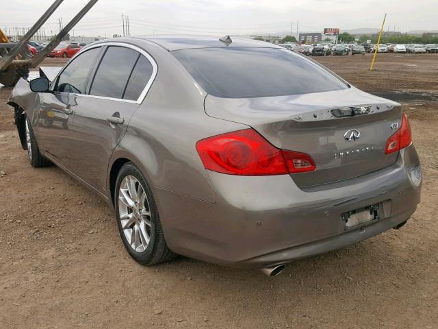 JN1CV6AP2BM502262 - 2011 INFINITI G37 BASE GRAY photo 3