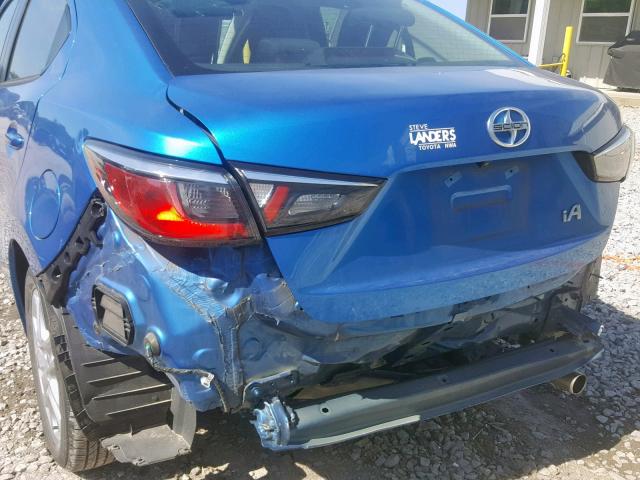 3MYDLBZV1GY138232 - 2016 TOYOTA SCION IA BLUE photo 9