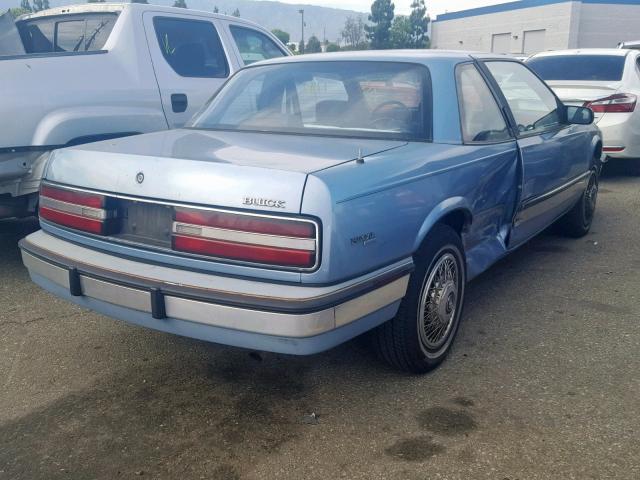 2G4WD14T7L1411635 - 1990 BUICK REGAL LIMI BLUE photo 4