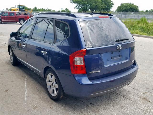 KNAFG526X77119127 - 2007 KIA RONDO LX BLUE photo 3