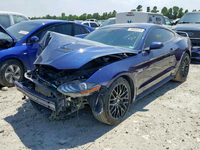 1FA6P8CF6J5103986 - 2018 FORD MUSTANG GT BLUE photo 2