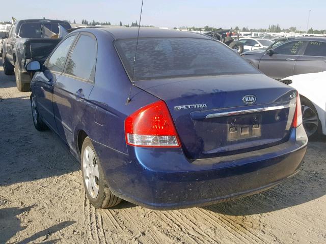 KNAFE122785577717 - 2008 KIA SPECTRA EX BLUE photo 3