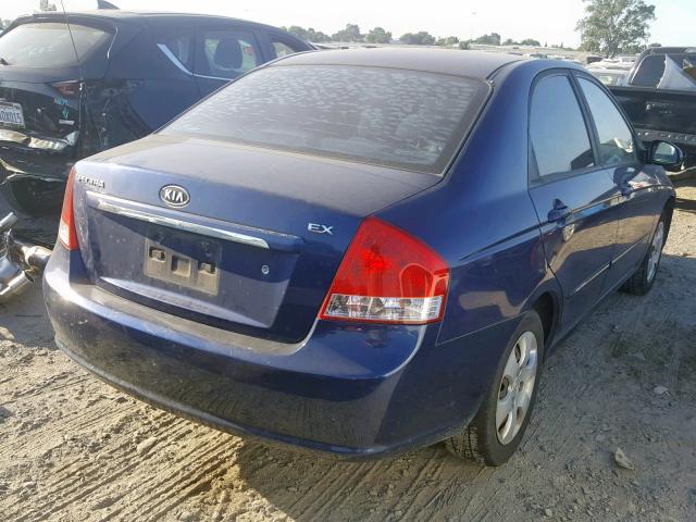 KNAFE122785577717 - 2008 KIA SPECTRA EX BLUE photo 4