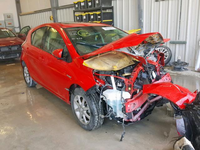 JTDKDTB38D1036346 - 2013 TOYOTA PRIUS C RED photo 1