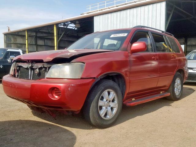 JTEGF21A430081746 - 2003 TOYOTA HIGHLANDER RED photo 2