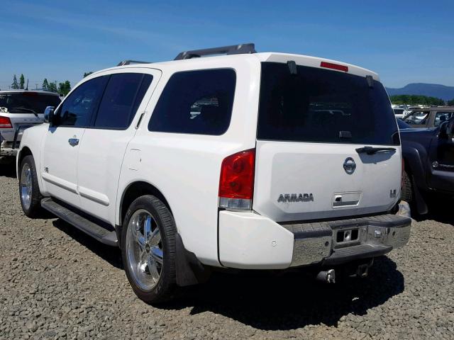 5N1AA08AX5N723813 - 2005 NISSAN ARMADA SE WHITE photo 3