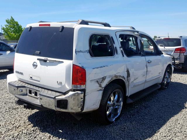 5N1AA08AX5N723813 - 2005 NISSAN ARMADA SE WHITE photo 4