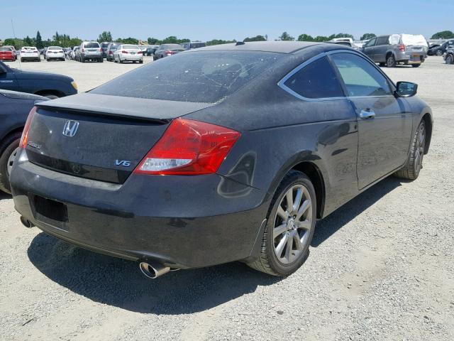 1HGCS2B82BA004555 - 2011 HONDA ACCORD EXL BLACK photo 4