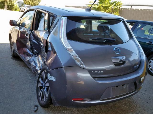 1N4AZ0CP4EC338290 - 2014 NISSAN LEAF S GRAY photo 3