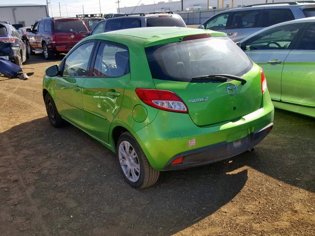 JM1DE1HY1B0127345 - 2011 MAZDA MAZDA2 GREEN photo 3