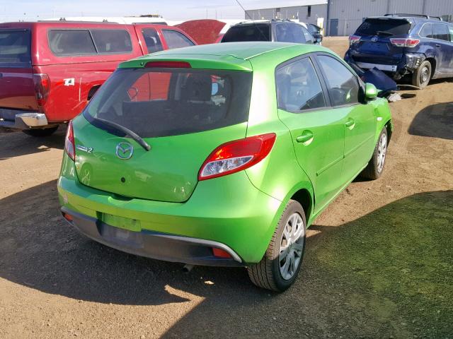 JM1DE1HY1B0127345 - 2011 MAZDA MAZDA2 GREEN photo 4