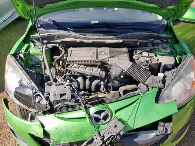 JM1DE1HY1B0127345 - 2011 MAZDA MAZDA2 GREEN photo 7