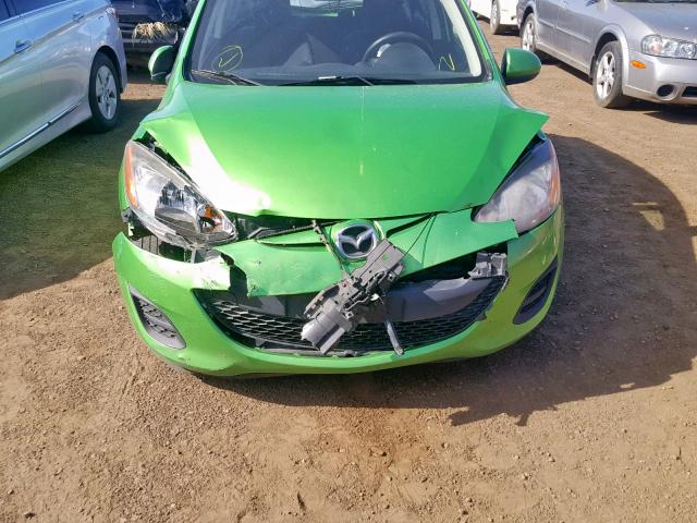 JM1DE1HY1B0127345 - 2011 MAZDA MAZDA2 GREEN photo 9