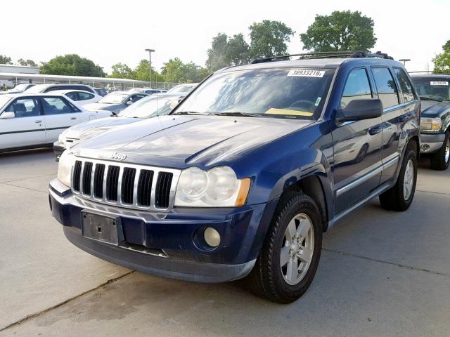 1J4HS58N55C525999 - 2005 JEEP GRAND CHER BLUE photo 2