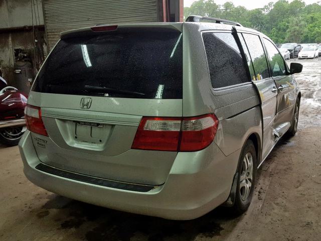 5FNRL384X6B408698 - 2006 HONDA ODYSSEY EX SILVER photo 4