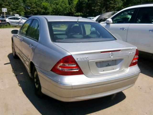 WDBRF84J25F639930 - 2005 MERCEDES-BENZ C 320 4MAT SILVER photo 3