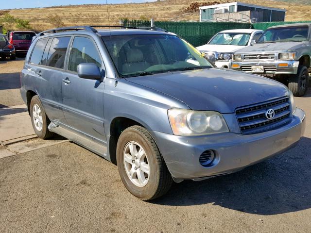 JTEGF21A510026798 - 2001 TOYOTA HIGHLANDER BLUE photo 1