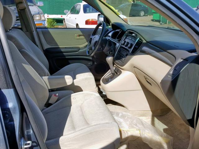 JTEGF21A510026798 - 2001 TOYOTA HIGHLANDER BLUE photo 5