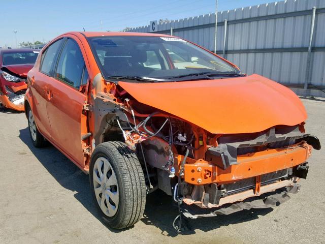 JTDKDTB35E1079656 - 2014 TOYOTA PRIUS C ORANGE photo 1