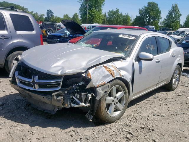 1B3BD2FG1BN534547 - 2011 DODGE AVENGER LU SILVER photo 2