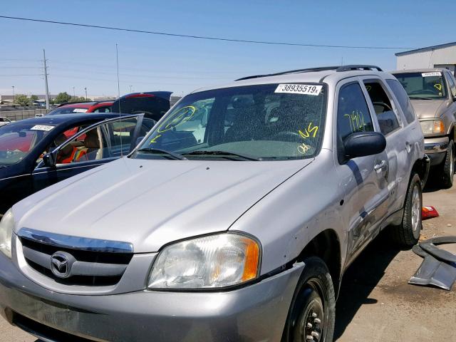 4F2YU08111KM69625 - 2001 MAZDA TRIBUTE LX GRAY photo 2