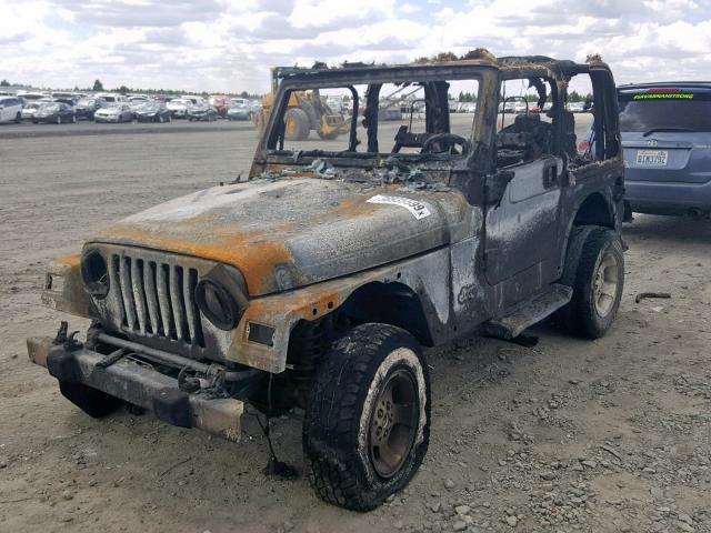 1J4FA49S23P341845 - 2003 JEEP WRANGLER / BURN photo 2