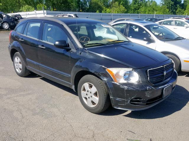 1B3HB28B47D538414 - 2007 DODGE CALIBER BLACK photo 1