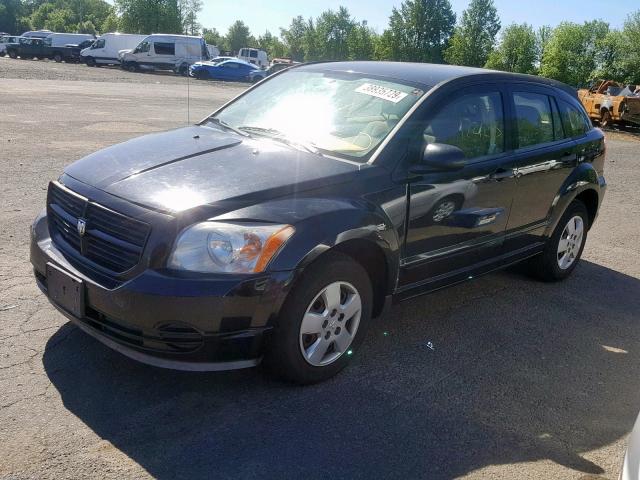 1B3HB28B47D538414 - 2007 DODGE CALIBER BLACK photo 2