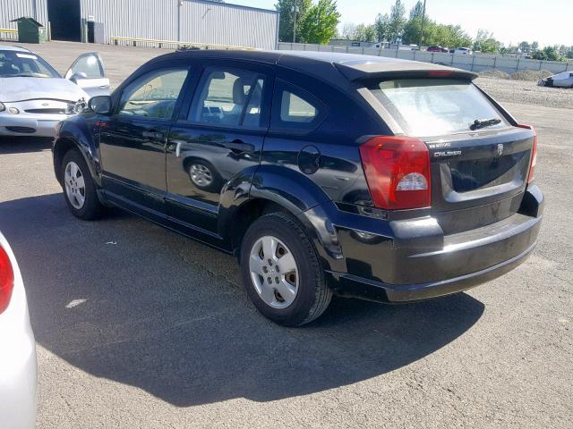 1B3HB28B47D538414 - 2007 DODGE CALIBER BLACK photo 3