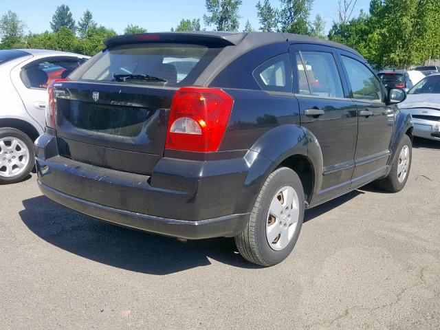 1B3HB28B47D538414 - 2007 DODGE CALIBER BLACK photo 4