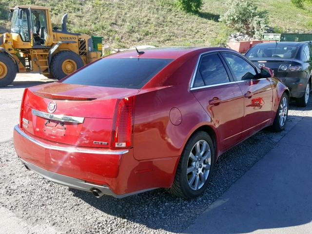 1G6DV57V080158418 - 2008 CADILLAC CTS HI FEA RED photo 4