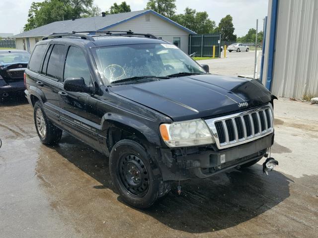 1J8GW58N24C352729 - 2004 JEEP GRAND CHER BLACK photo 1