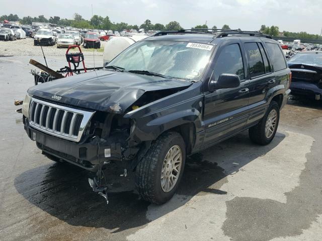 1J8GW58N24C352729 - 2004 JEEP GRAND CHER BLACK photo 2