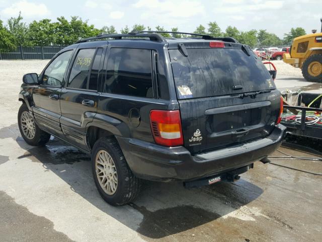 1J8GW58N24C352729 - 2004 JEEP GRAND CHER BLACK photo 3