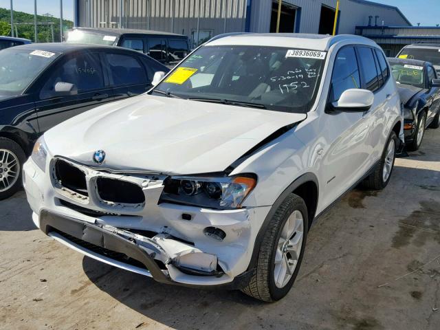 5UXWX7C59E0K31152 - 2014 BMW X3 XDRIVE3 WHITE photo 2