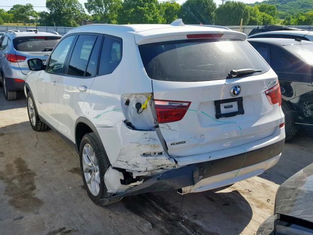 5UXWX7C59E0K31152 - 2014 BMW X3 XDRIVE3 WHITE photo 3