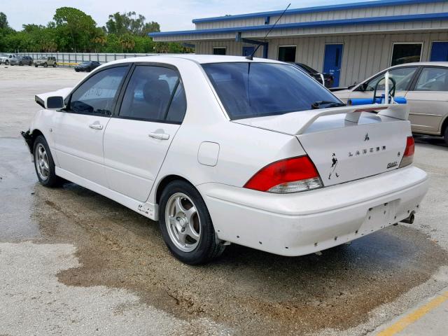 JA3AJ86E02U043489 - 2002 MITSUBISHI LANCER OZ WHITE photo 3