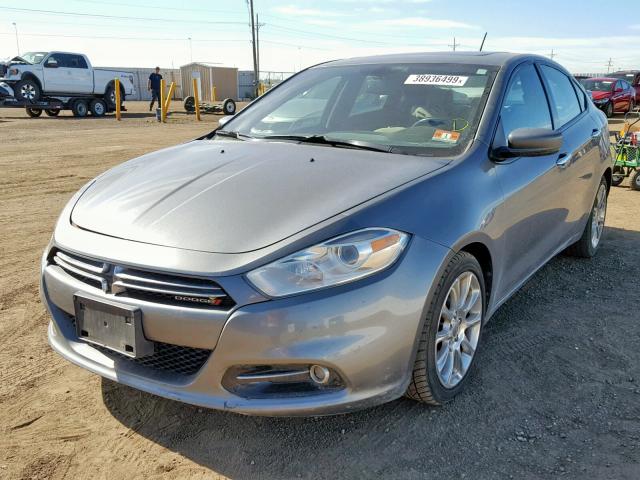 1C3CDFCH6DD710819 - 2013 DODGE DART LIMIT GRAY photo 2