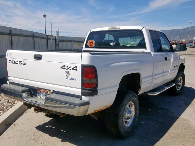 1B7KF23ZXYJ137403 - 2000 DODGE RAM 2500 WHITE photo 4