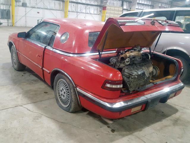 ZC2FS120XLB205979 - 1990 CHRYSLER TC RED photo 3