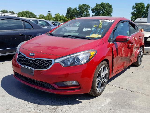 KNAFZ4A89F5315982 - 2015 KIA FORTE EX RED photo 2