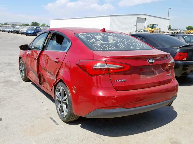 KNAFZ4A89F5315982 - 2015 KIA FORTE EX RED photo 3