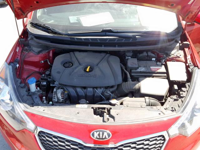 KNAFZ4A89F5315982 - 2015 KIA FORTE EX RED photo 7